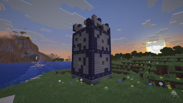 A Ruined Librarian Tower at sunset