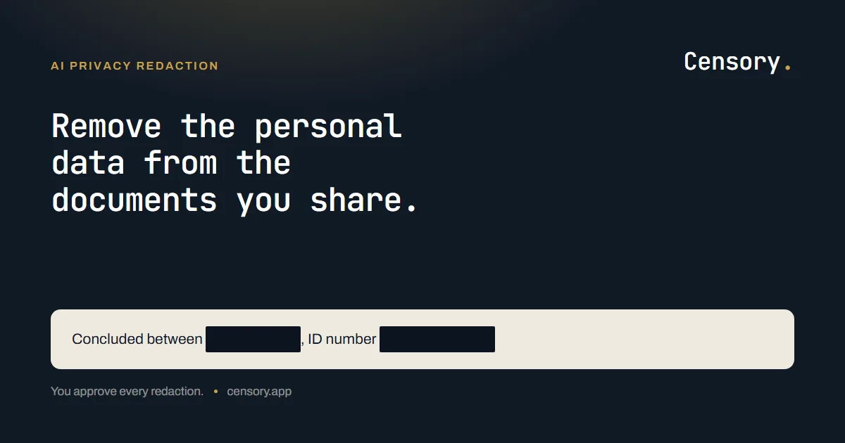 Censory: redact personal data from PDFs and images